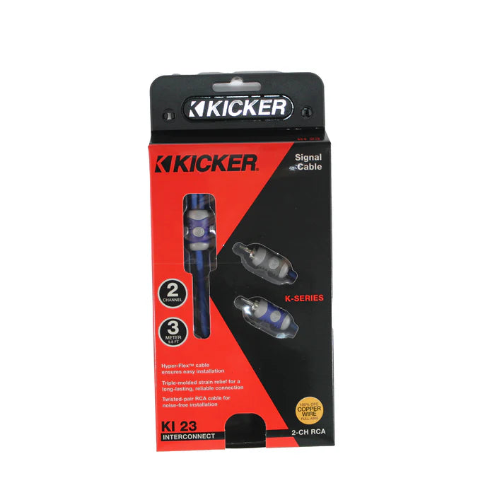 Kicker 46KI23 3 Meter 2-Channel Signal Cable