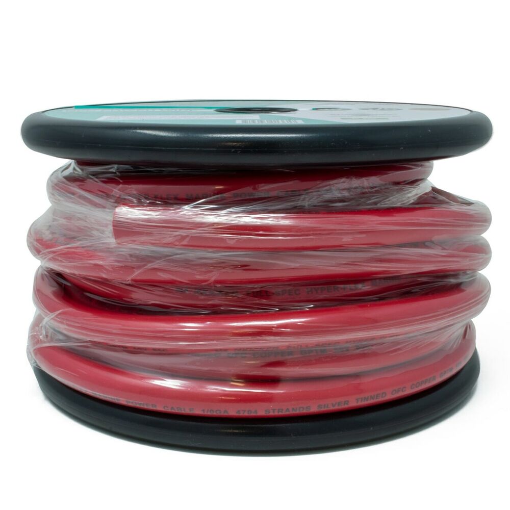 Kicker KMWPR050 Marine 1/0awg Power Wire, 50ft, Red (47KMWPR050)