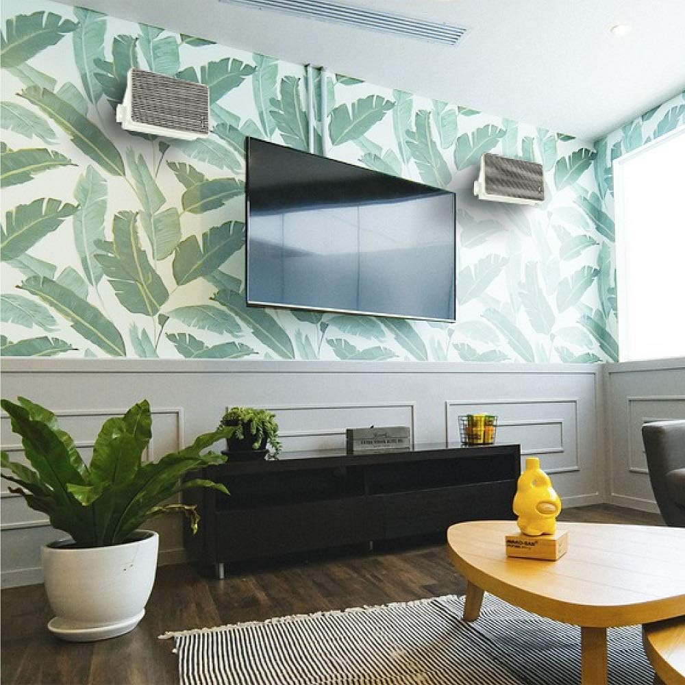 Kicker 46KB6G 2-Way Full Range Indoor Outdoor Weatherproof Speakers for Patio Garage Poolside In-Home, 6.5 inch woofer, 2x5 inch Horn Tweeter Gray 8 Ohm (Pair)