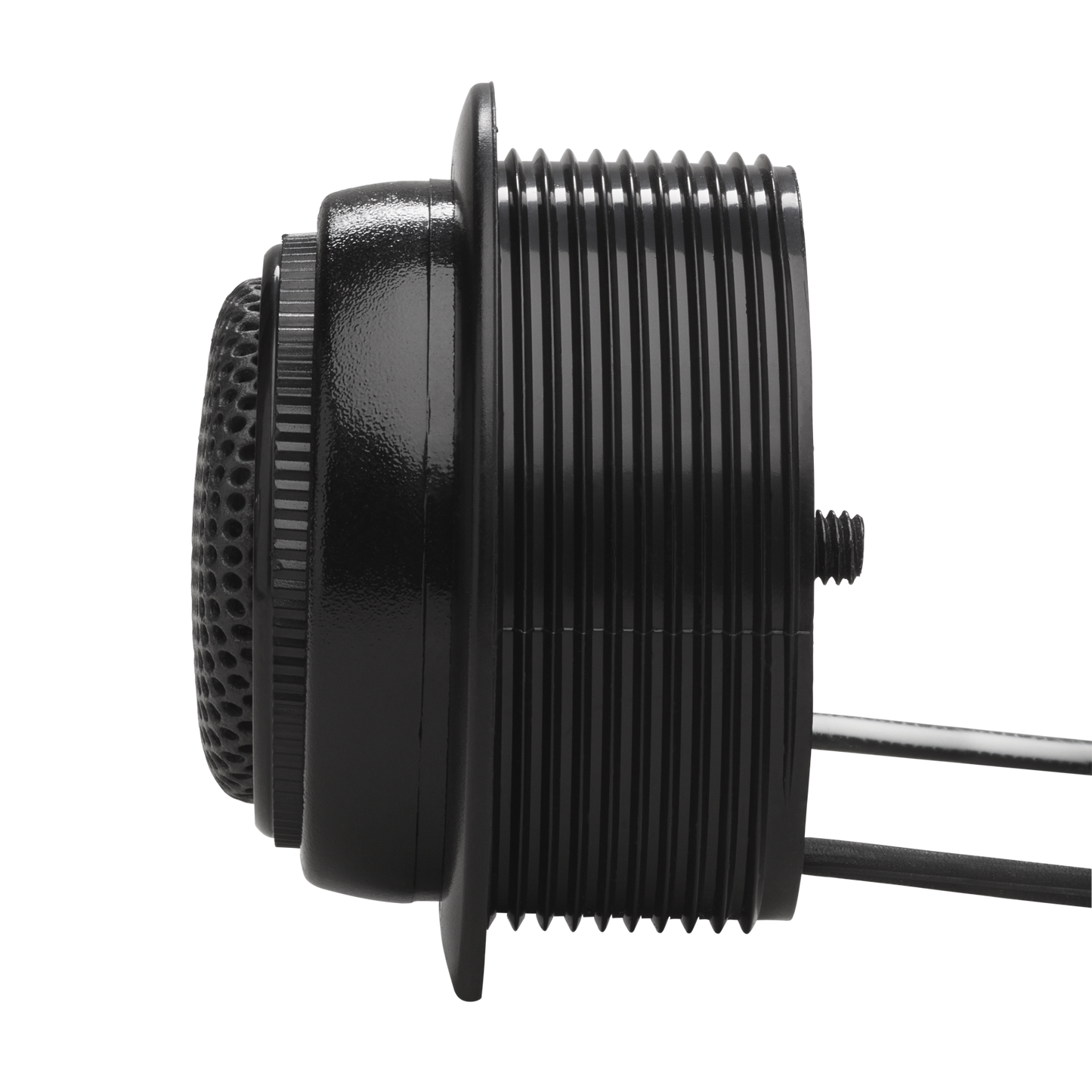 Close-up of a black mechanical component