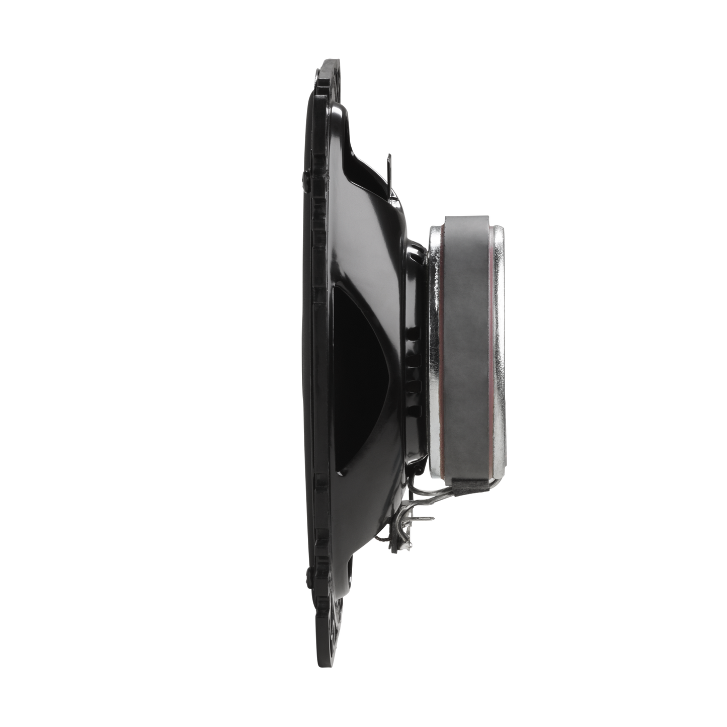 Side view of a black car speaker