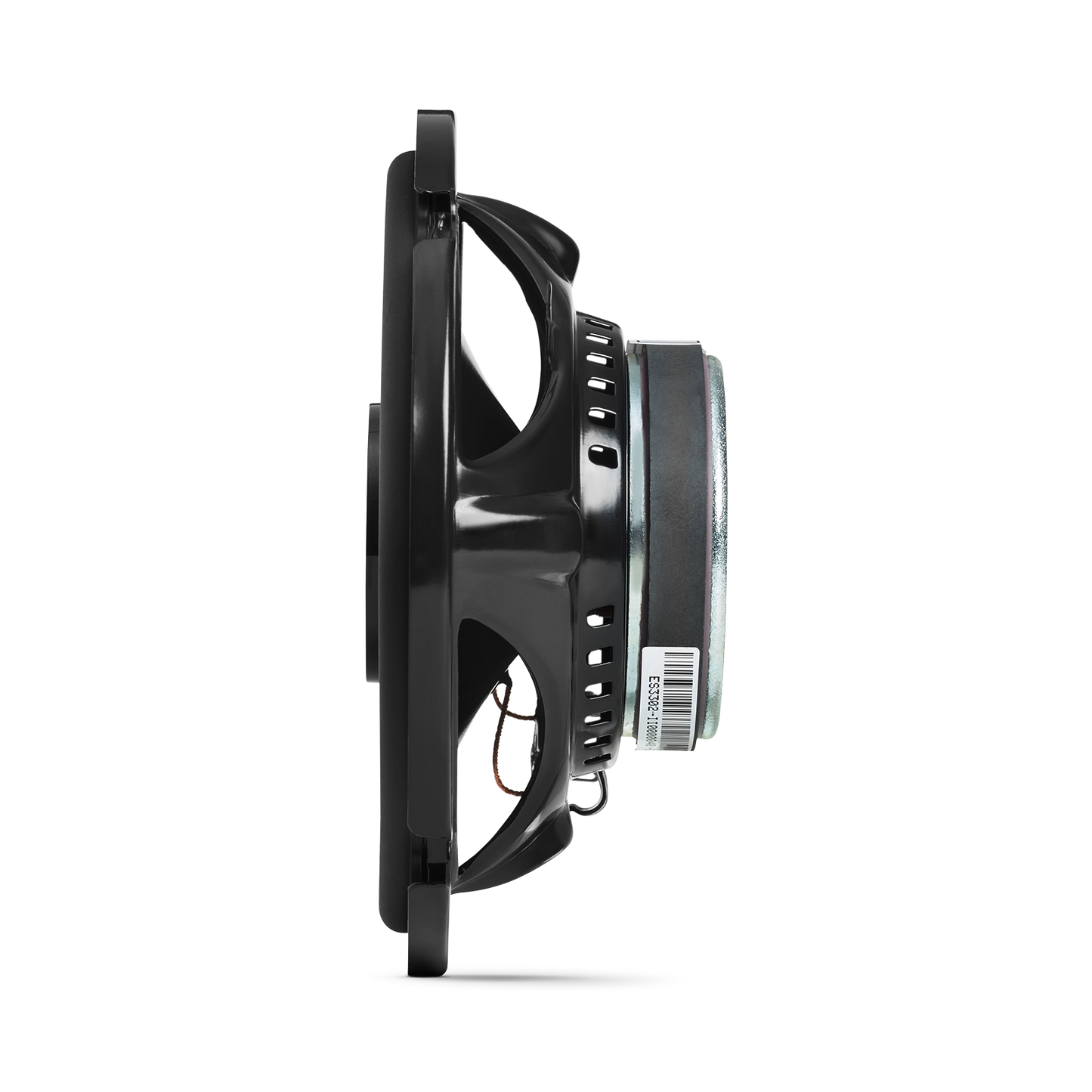 Side view of a black car speaker