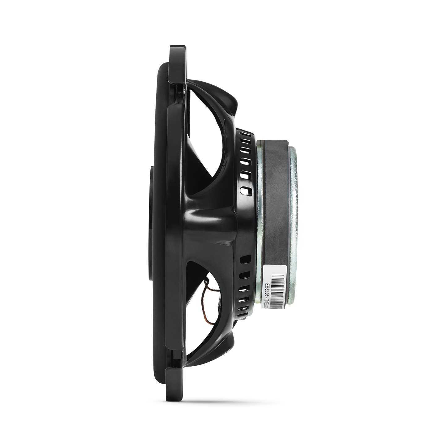 Side view of a black car speaker