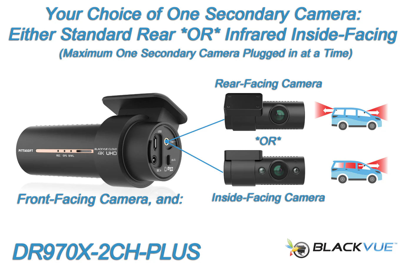 BlackVue DR970X-2CH-PLUS 4K Cloud Connected Dash Cam