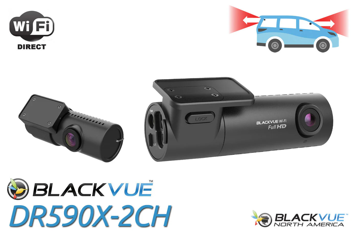 BlackVue DR590X-2CH Dual Lens Dash Cam with WiFi