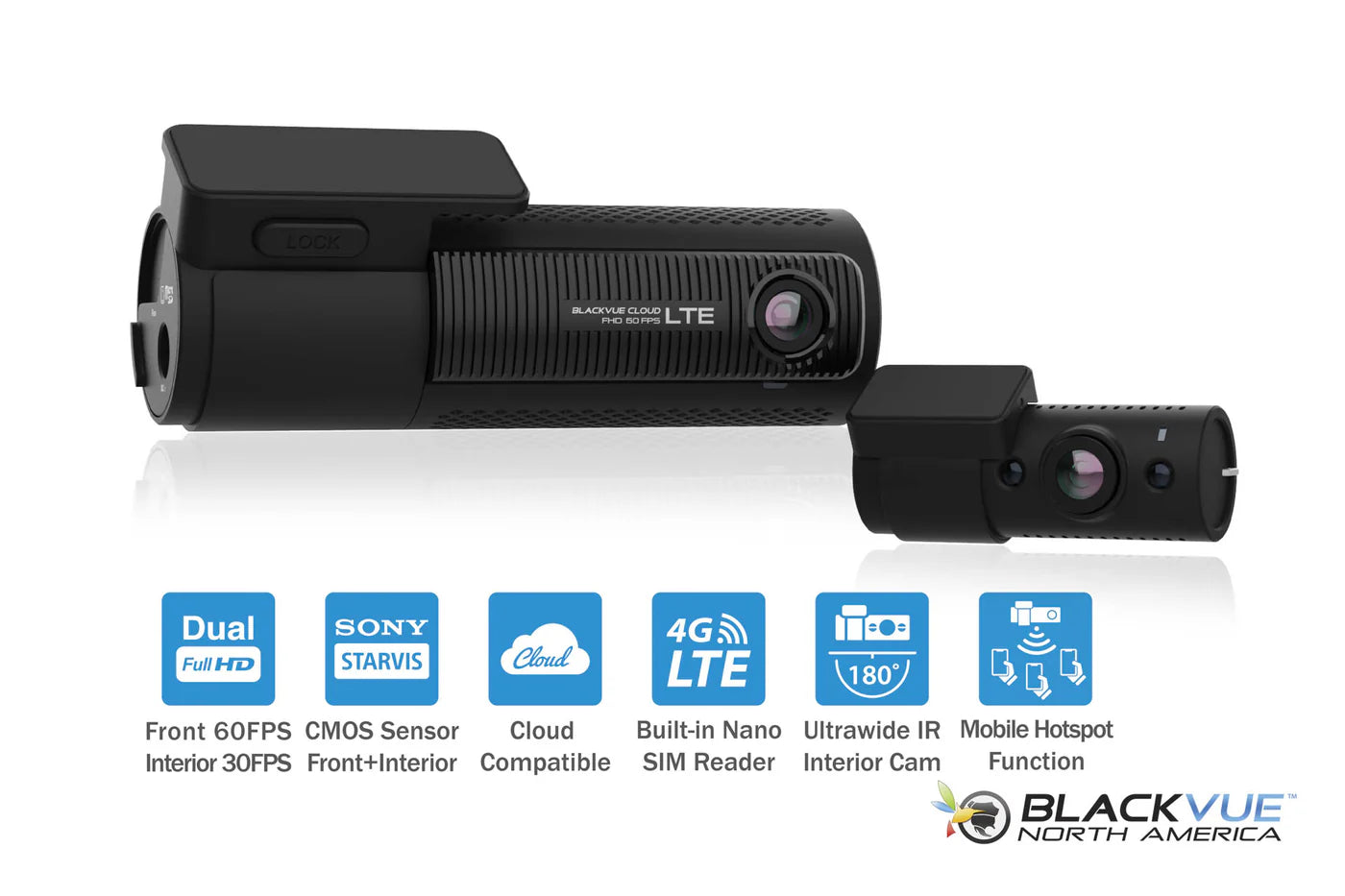 BlackVue DR770X-2CH-IR-LTE 1080p LTE Dash Cam With SIM Card