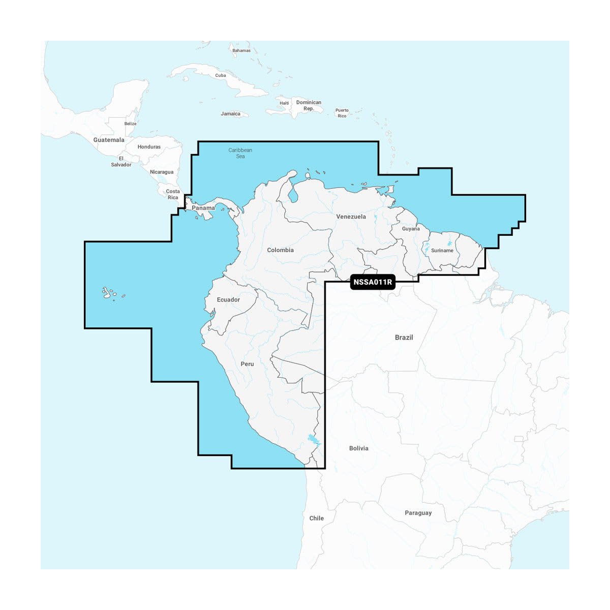 Map of South America with a focus on Brazil, featuring a black box labeled 'MSSA0118'.