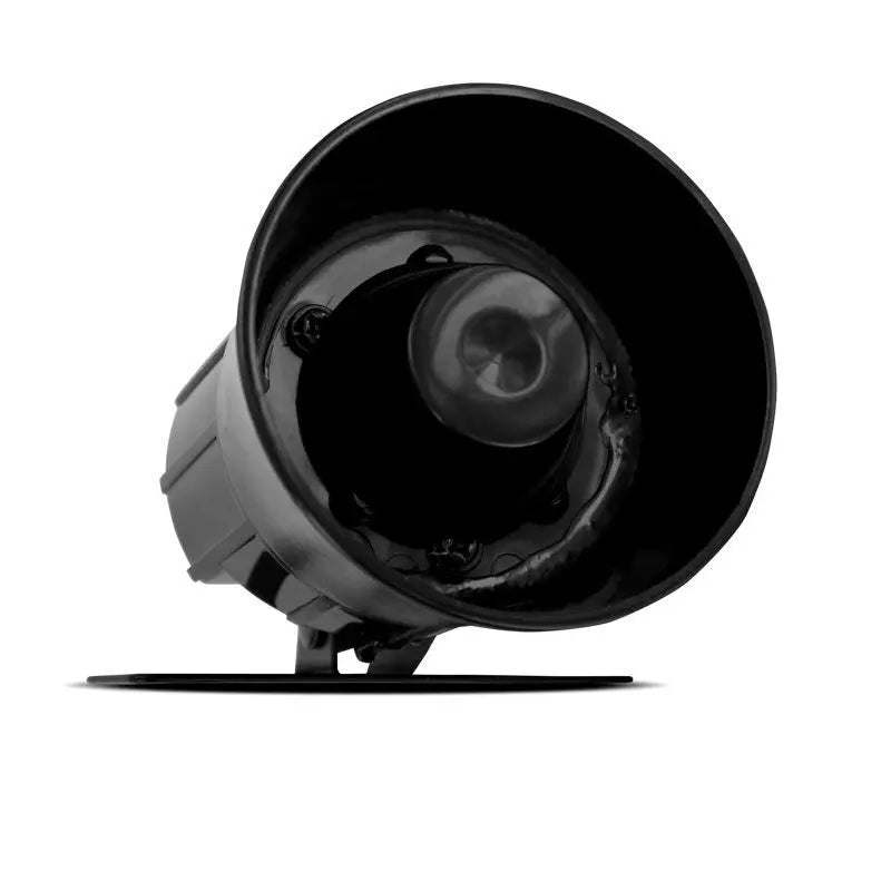 Black spotlight on a white background