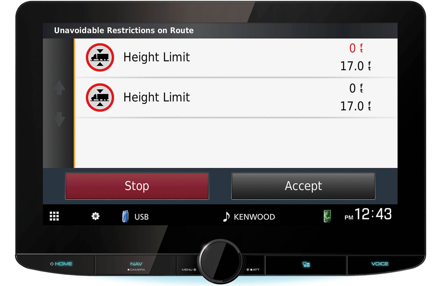 Kenwood DNR1008RVS 10.1" Navigation Multimedia Receiver Compatible with Android Auto and Apple CarPlay