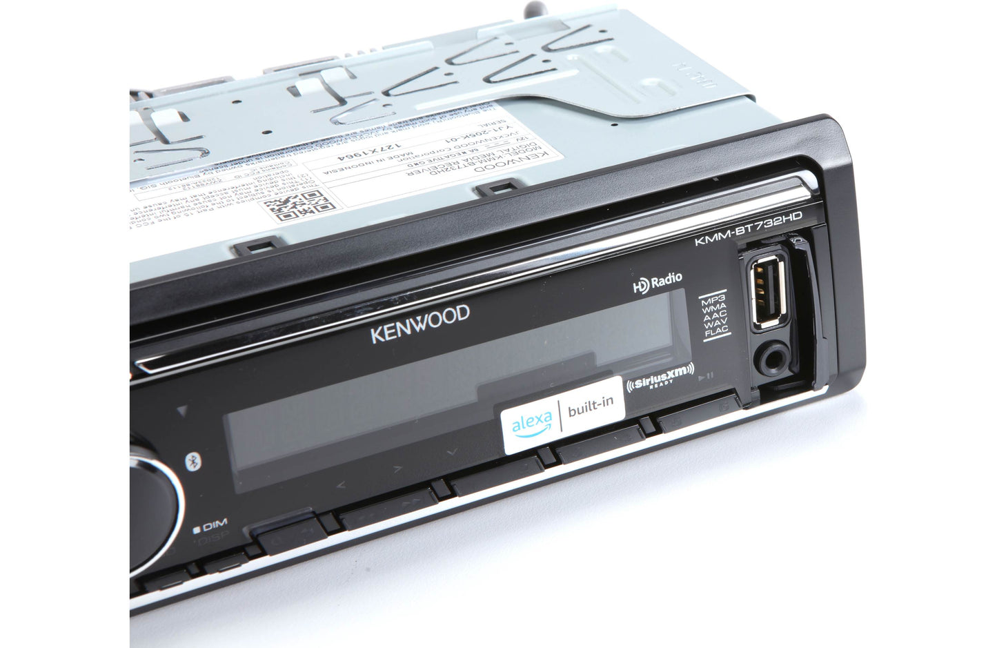 Kenwood KMM-BT732HD Bluetooth HD radio Ft & Rear USB DIN Media Receiver (No CD)