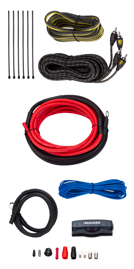 Kicker 47VK8 8AWG 2-Channel V-Series Value Amp Kit