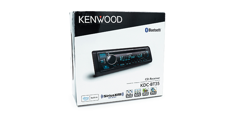 Kenwood KDC-BT35 1-DIN CD Receiver, Bluetooth, Alexa Built-in, SiriusXM Ready, Front USB & AUX