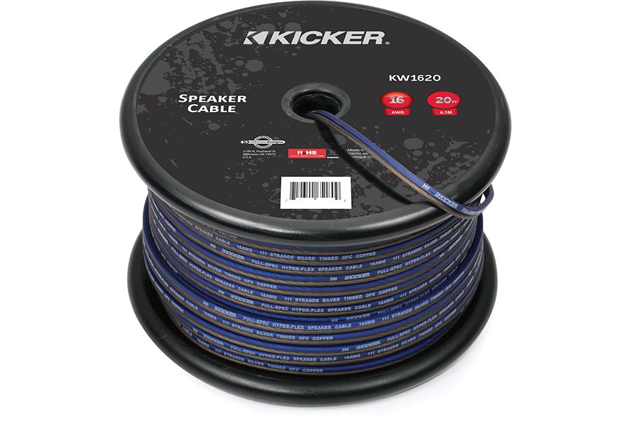 Kicker KW1620 16AWG 20ft Speaker Wire