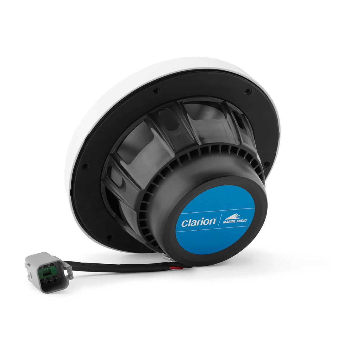Clarion® CMSP Marine Speakers 6.5" with LED and White and Gray Sport Grille (CMSP-651RGB-SWG)
