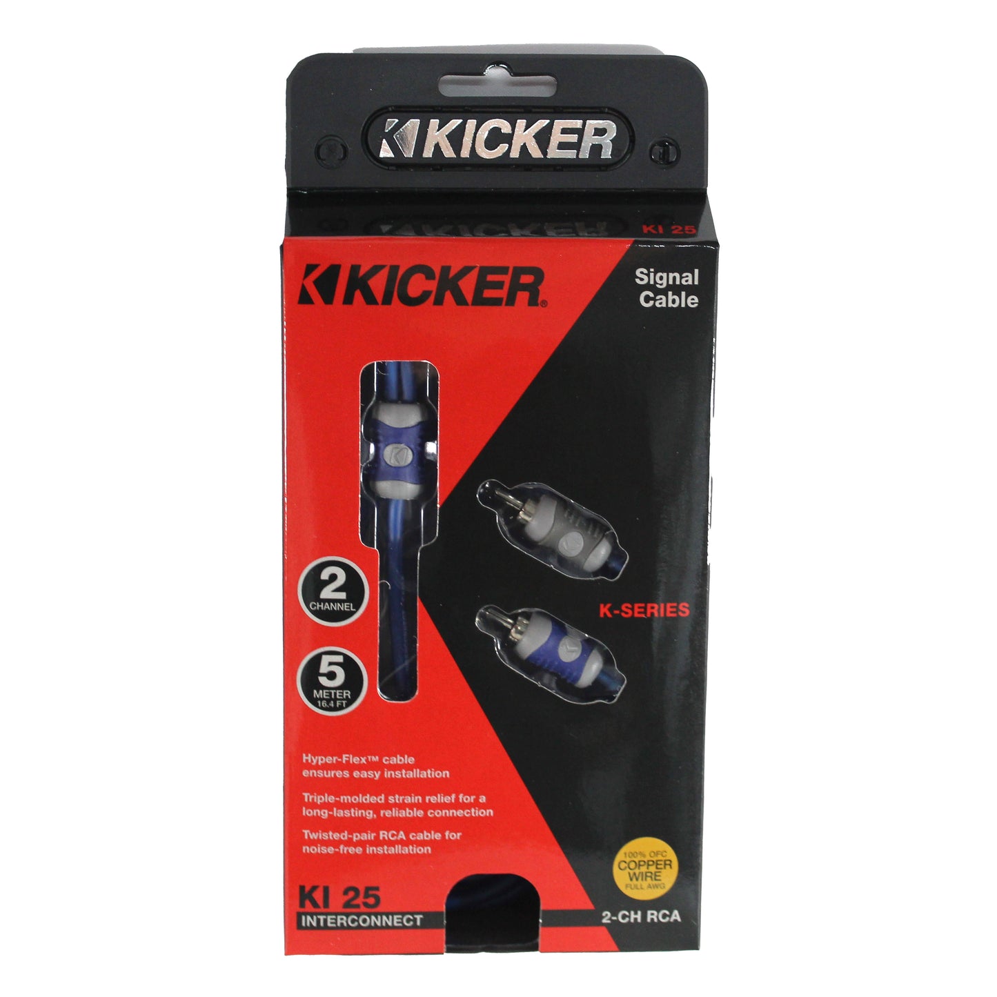 Kicker 46KI25 5 Meter 2-Channel Signal Cable