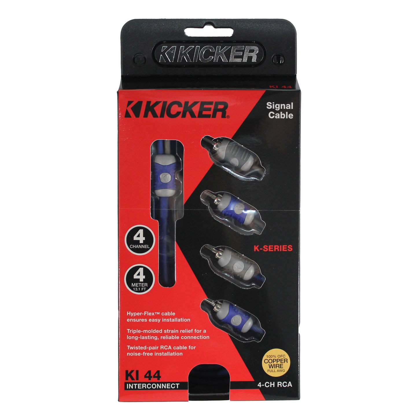 Kicker KI44 4 Meter 4-Channel Signal Cable