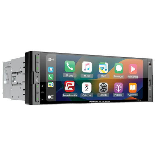 Power Acoustik CP-71WA Single DIN 6.5" Color Touchscreen Car Stereo with Bluetooth Connected Apple CarPlay + Android Auto