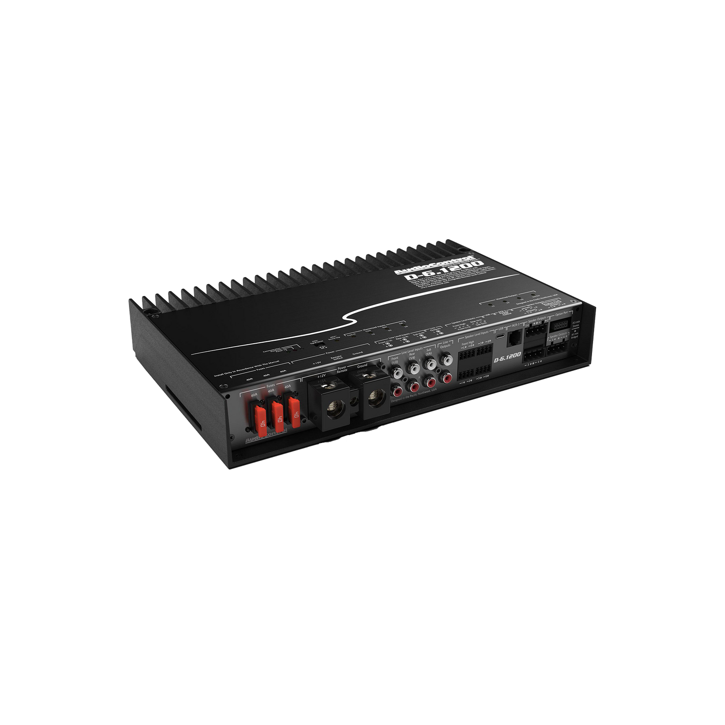 AudioControl D-6.1200 High-Power 6-Channel DSP Matrix Amplifier with AccuBASS