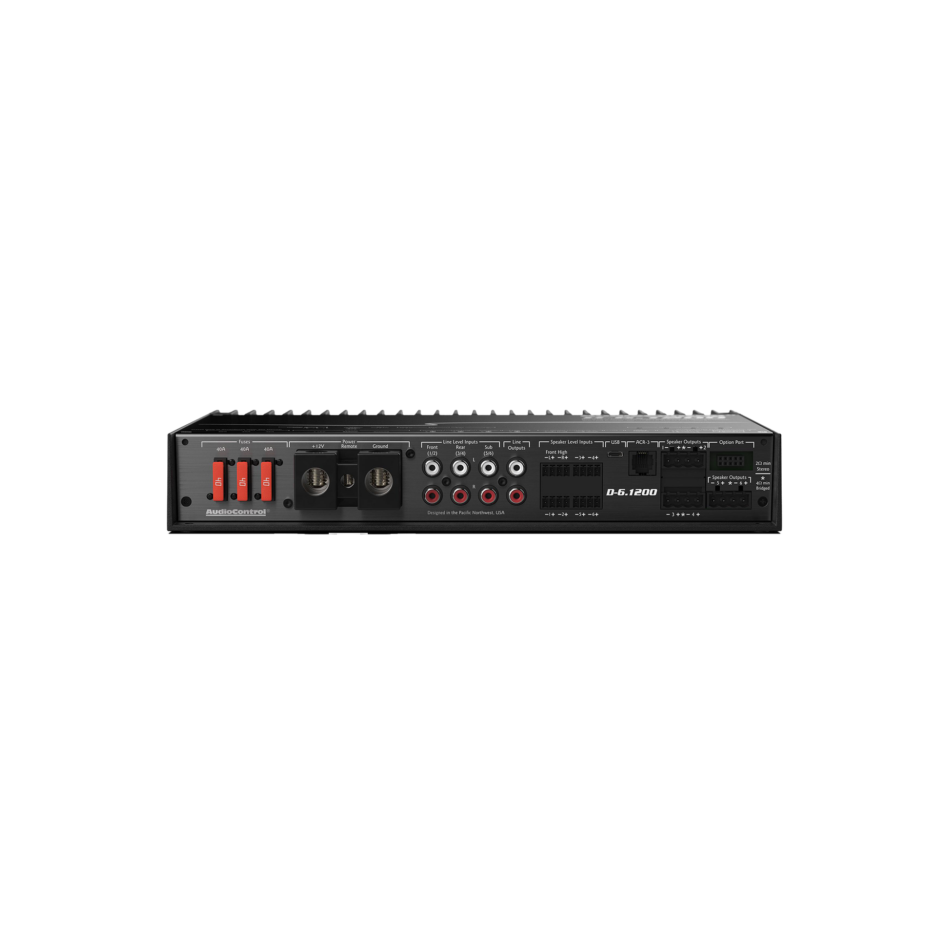 AudioControl D-6.1200 High-Power 6-Channel DSP Matrix Amplifier with AccuBASS