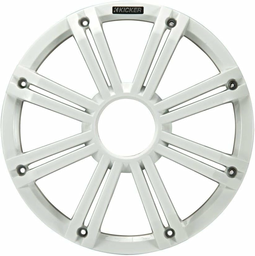 Kicker 45KMG12W 12 Inch Grille for KM12 and KMF12 Subwoofers with LEDs White