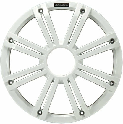 Kicker 45KMG12W 12 Inch Grille for KM12 and KMF12 Subwoofers with LEDs White