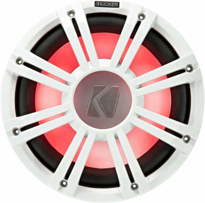 Kicker 45KMG12W 12 Inch Grille for KM12 and KMF12 Subwoofers with LEDs White
