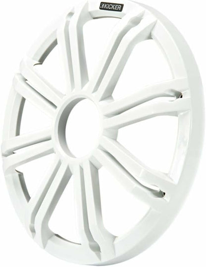 Kicker 45KMG12W 12 Inch Grille for KM12 and KMF12 Subwoofers with LEDs White