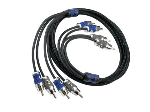 Kicker 46QI46 Q-Series 4-Channel RCA Interconnects, 6.0 Meter