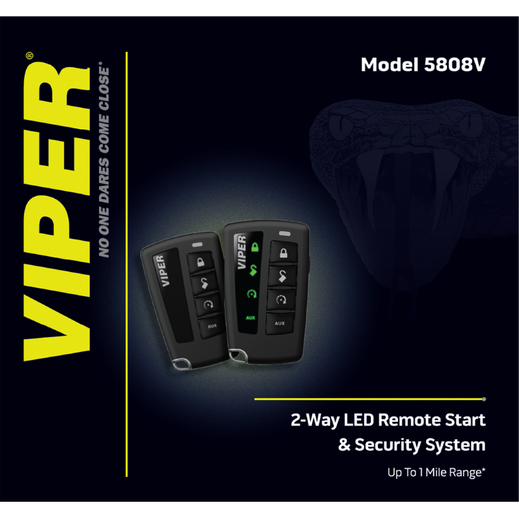 VIPER 5808V LED 2-Way Security + Remote Start System