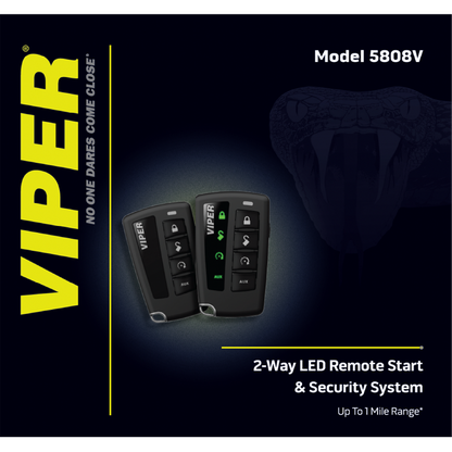 VIPER 5808V LED 2-Way Security + Remote Start System