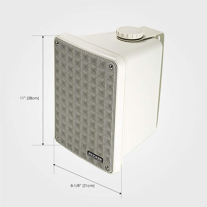 Kicker 46KB6G 2-Way Full Range Indoor Outdoor Weatherproof Speakers for Patio Garage Poolside In-Home, 6.5 inch woofer, 2x5 inch Horn Tweeter Gray 8 Ohm (Pair)