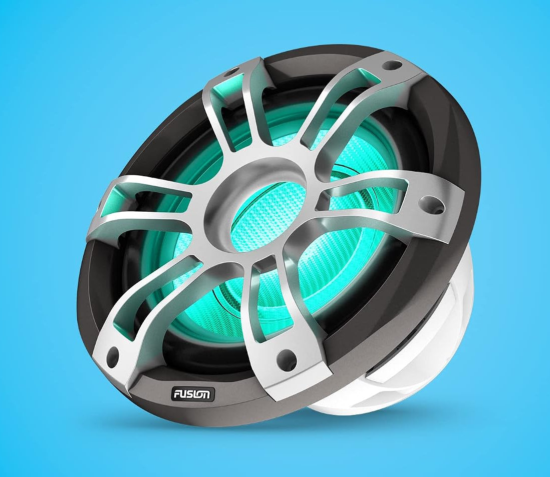 Garmin Fusion® Signature Series 3i Marine Subwoofers, 10" 600-watt CRGBW Sports Gray Marine Subwoofer