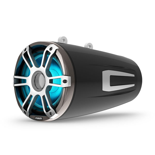 Fusion Signature Series 3i 8.8" CRGBW Sports Black Marine Wake Tower Speakers (Pair), 010-02773-51