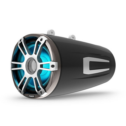 Fusion Signature Series 3i 8.8" CRGBW Sports Black Marine Wake Tower Speakers (Pair), 010-02773-51
