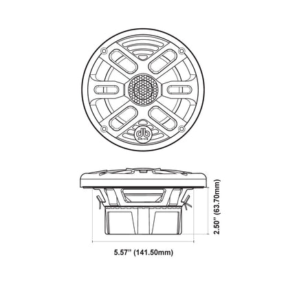 DB Drive APS65W : 6.5 in. 2-Way Marine Loudspeakers (White)