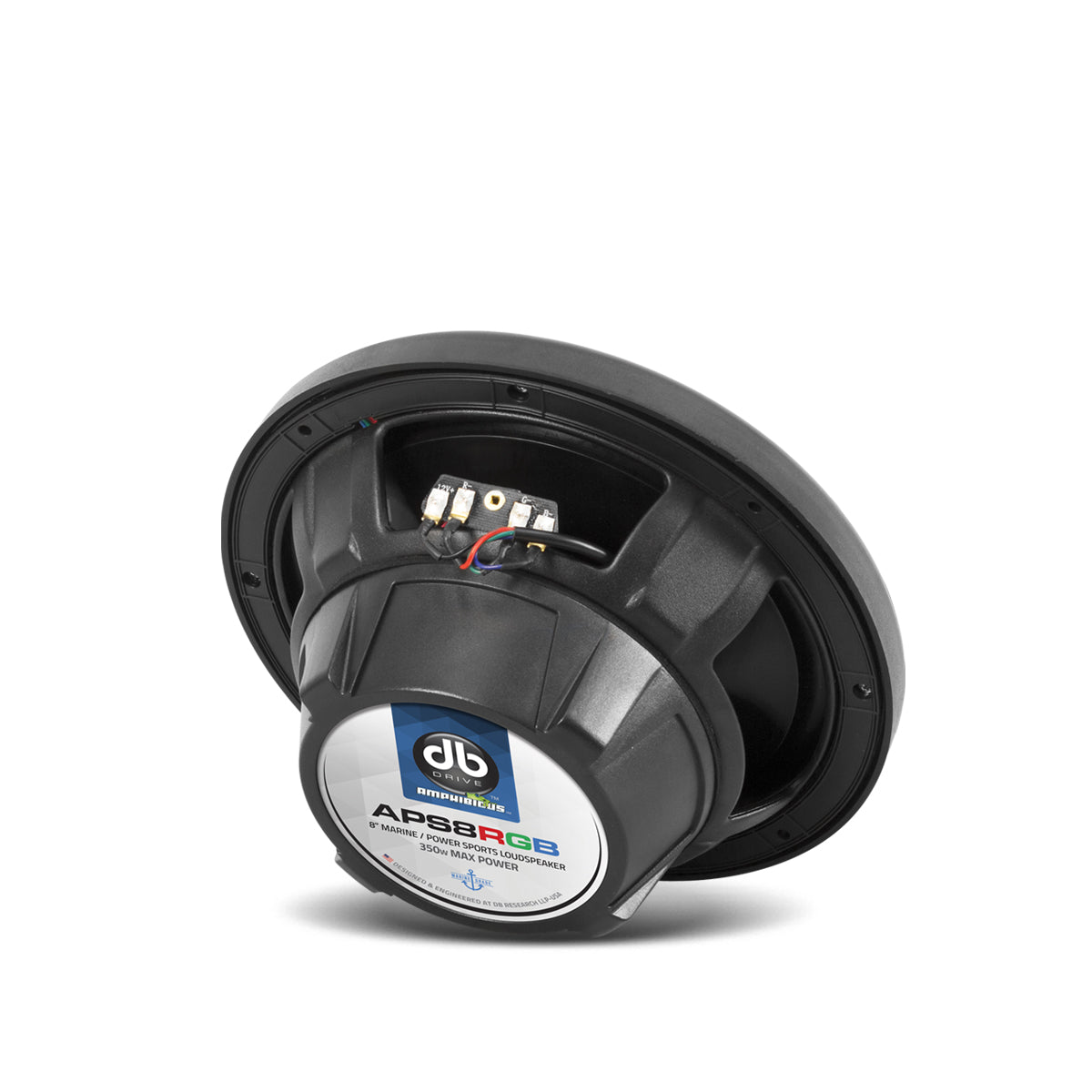 DB Drive APS8RGB : 8 in. 2-Way Marine Loudspeakers W/RGB Accent Lighting (Black)