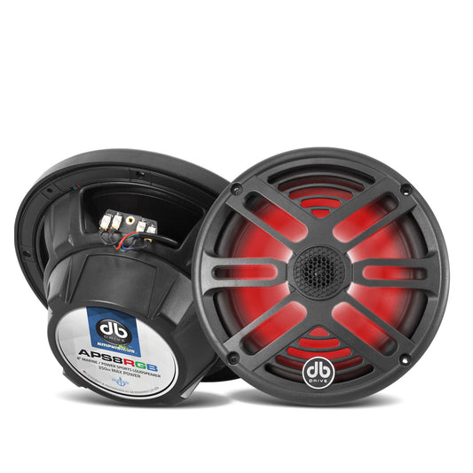 DB Drive APS8RGB : 8 in. 2-Way Marine Loudspeakers W/RGB Accent Lighting (Black)