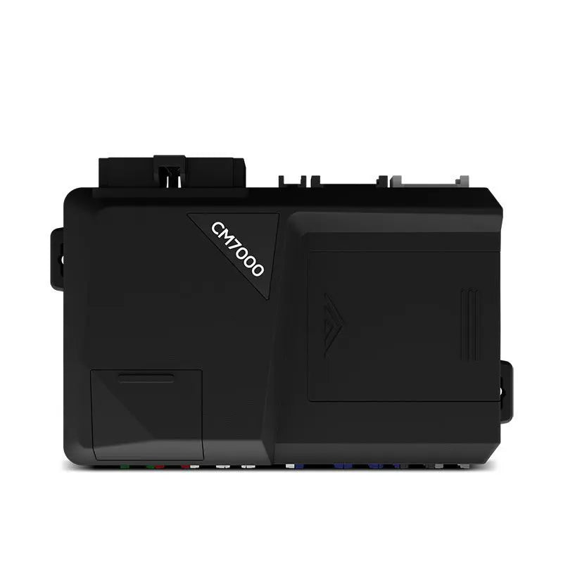 Black electronic device with 'CM700' branding on a white background