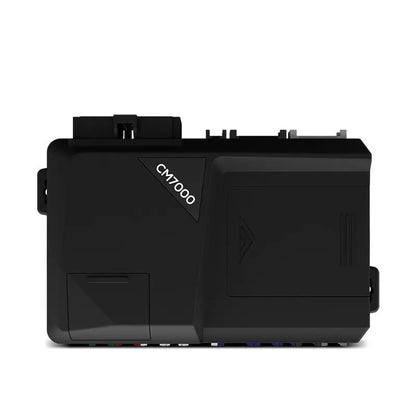 Black electronic device with 'CM700' branding on a white background