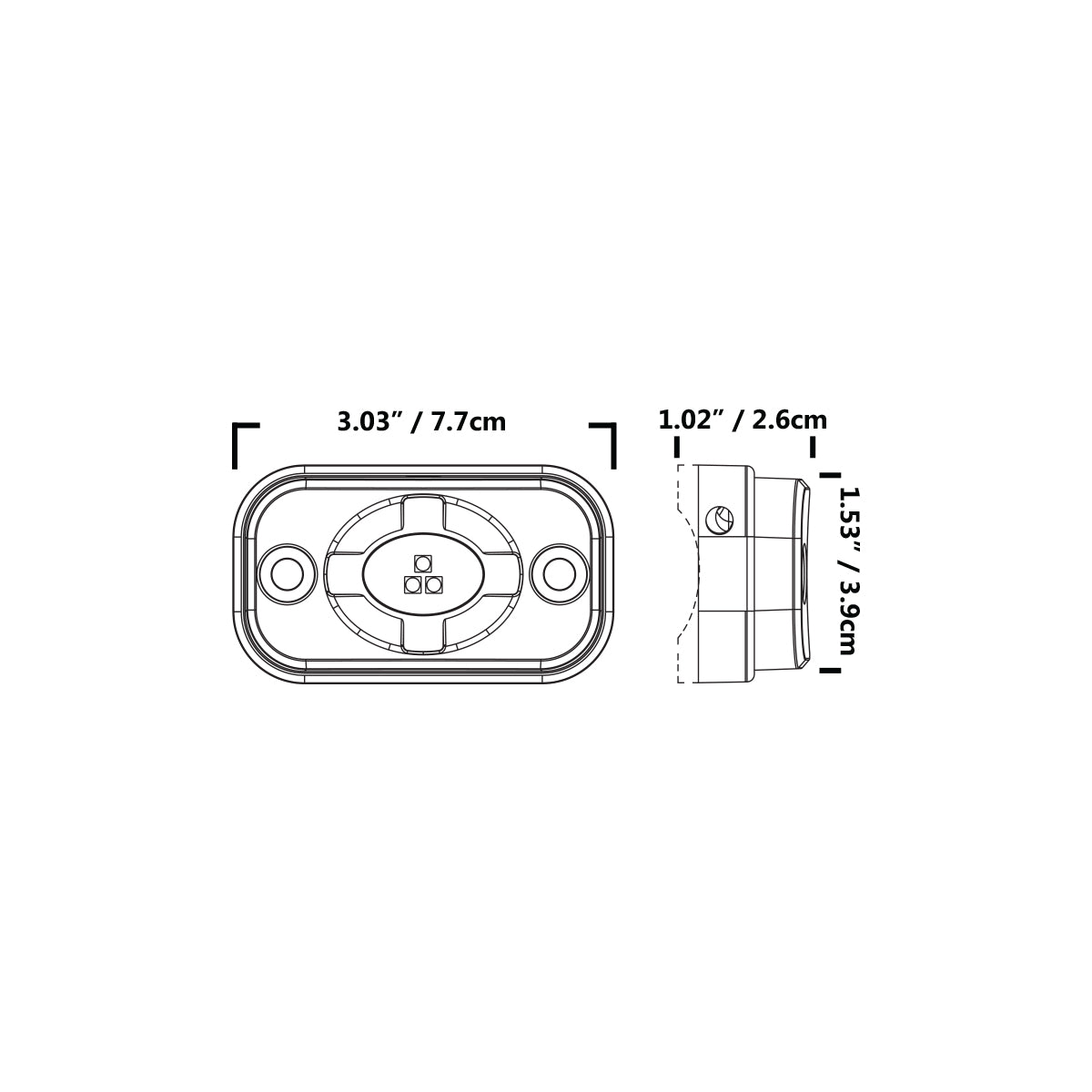 DB Drive DBSMRGB-4 : 4 in. Surface Mount Flood Light Kit W/RGB Accent Lighting