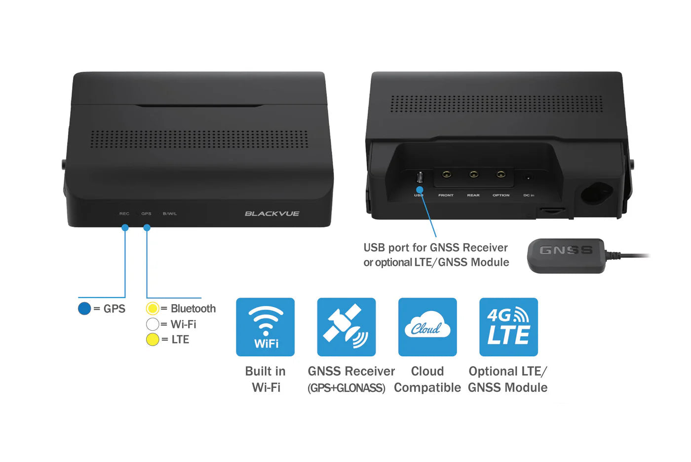 BlackVue DR770X-BOX-TRUCK 3-Channel Full HD Dash Cam For Front-Exterior Rear-Interior