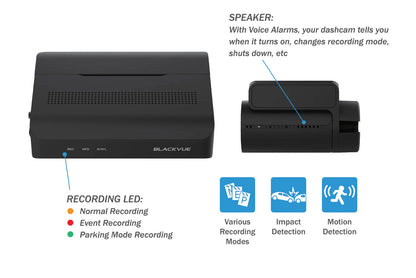 BlackVue DR770X-BOX-TRUCK 3-Channel Full HD Dash Cam For Front-Exterior Rear-Interior