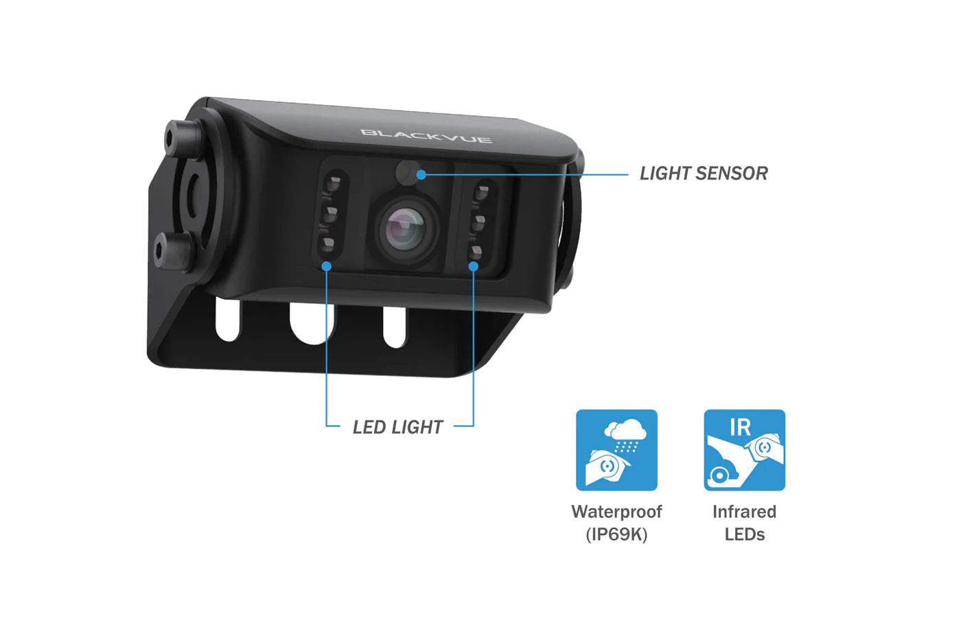 BlackVue DR770X-BOX-TRUCK 3-Channel Full HD Dash Cam For Front-Exterior Rear-Interior