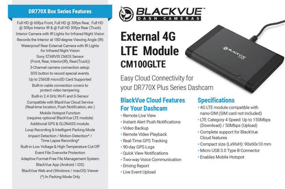 BlackVue DR770X-BOX-TRUCK 3-Channel Full HD Dash Cam For Front-Exterior Rear-Interior