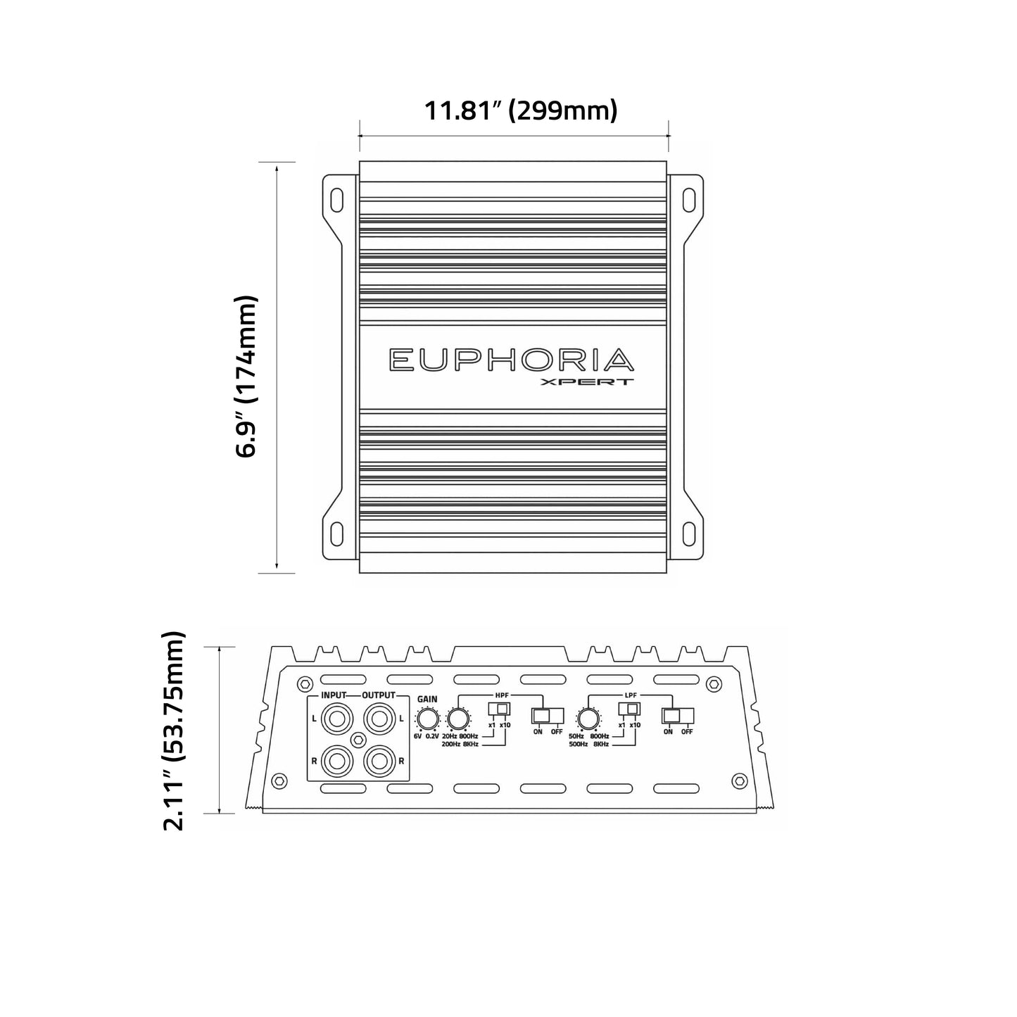EX8.4 : 4 X 400 Full Range Class D 4 Channel Power Sports Amplifier