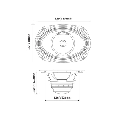 EX69NCD : NEO 6"×9" 2-way W/Rear Loaded Compression Driver (1 Pair)