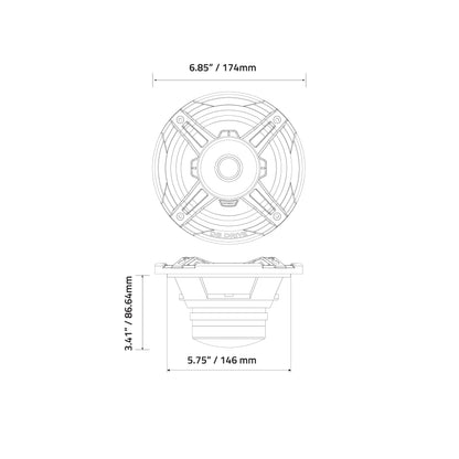 EX6NCD : 6.5 in. 2-Way NEO Loudspeaker W/ Back Mounted Compression Driver