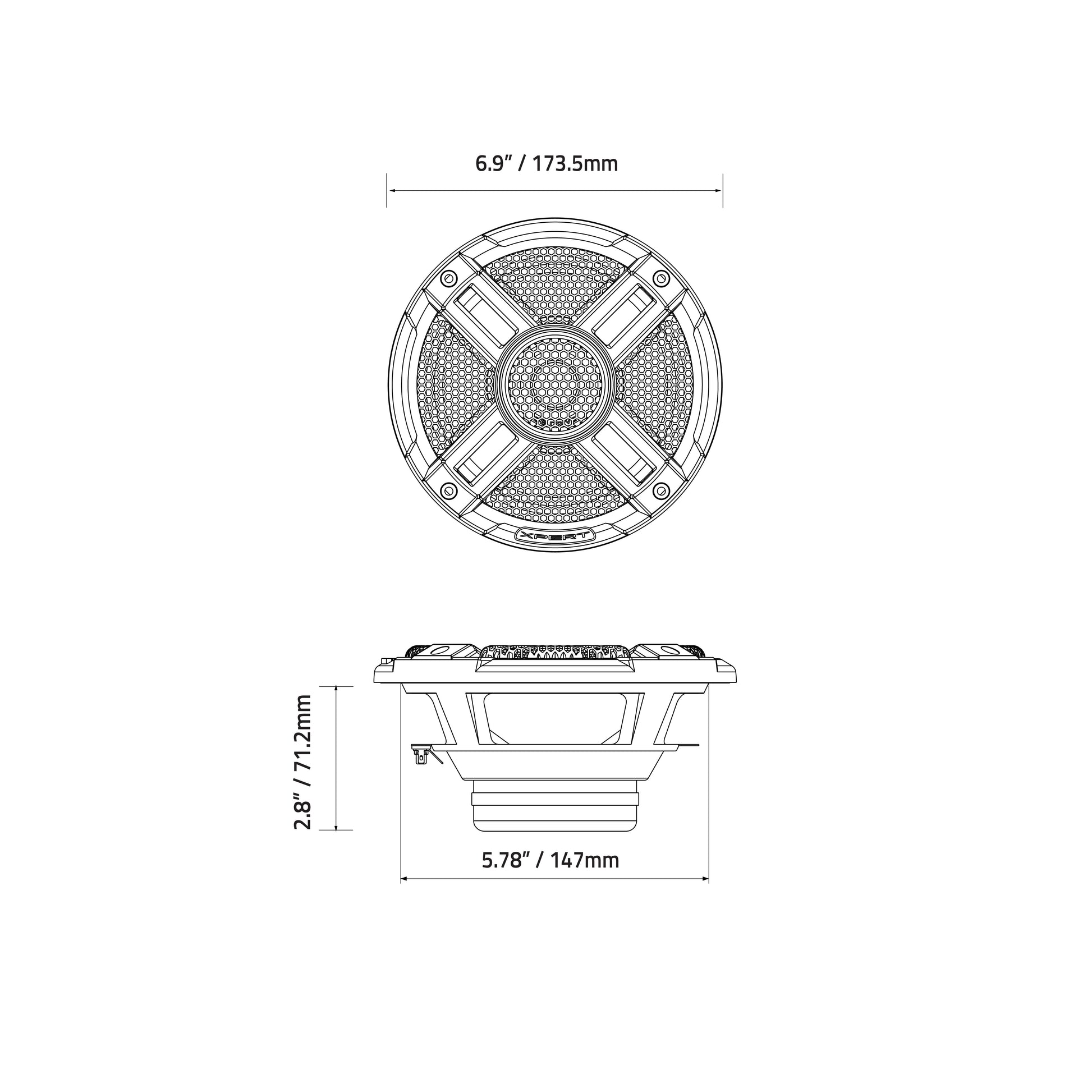 EX6NPS-CF : 6.5 in. 2-Way NEO Carbon Fiber Point Source Loudspeaker