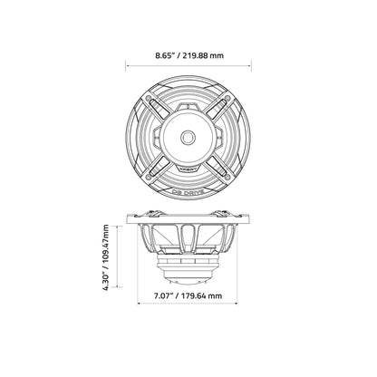 EX8NCD : 8 in.  2-Way NEO Loudspeaker W/Back Mounted Compression Driver