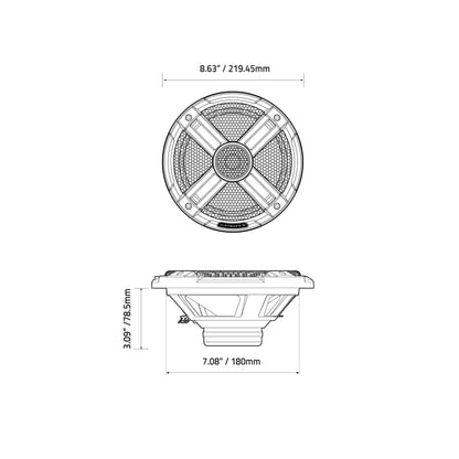 EX8NPS-CF : 8 in. 2-Way NEO Carbon Fiber Point Source Loudspeaker